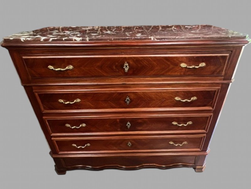 A 19thc French Marble Topped Commode